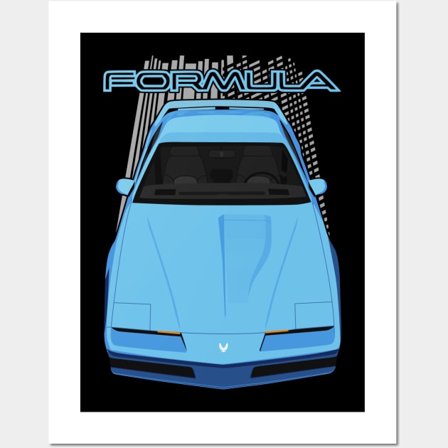 Pontiac Firebird Formula 3rdgen - Light Blue Wall Art by V8social